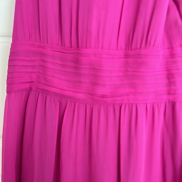 BODEN Silk Dress w Roses 14 Reg MINT - Picture 4 of 5